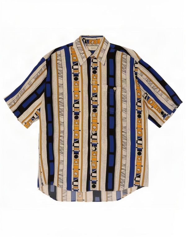 Henry Morell Mens Shirt Size 39/40 Medium Multicoloured Striped