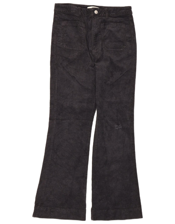 Pantaloni din velur pentru femei Marks & Spencer UK 12 Medium W30 L30 Bleumarin