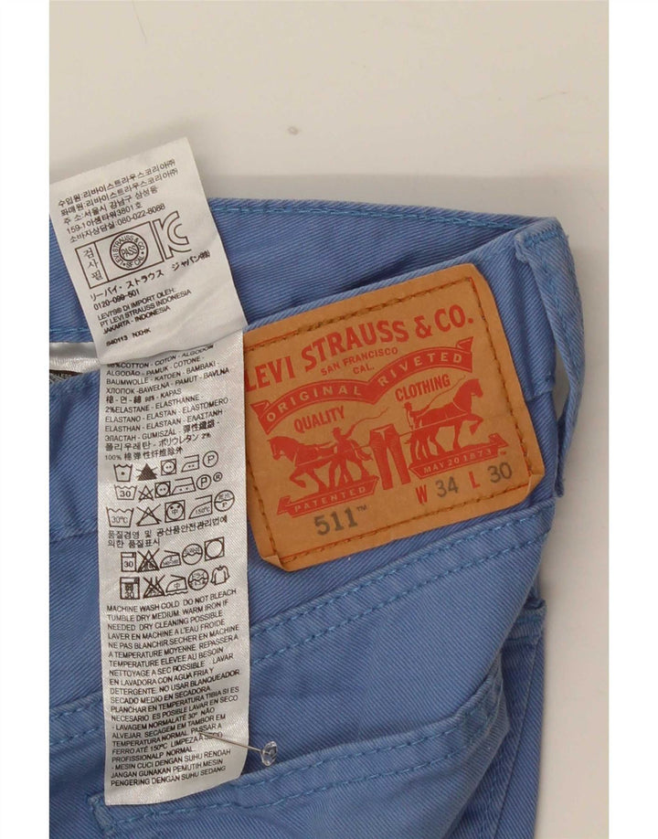 Jeans Levi's Uomo 511 Slim W34 L30 Cotone Blu