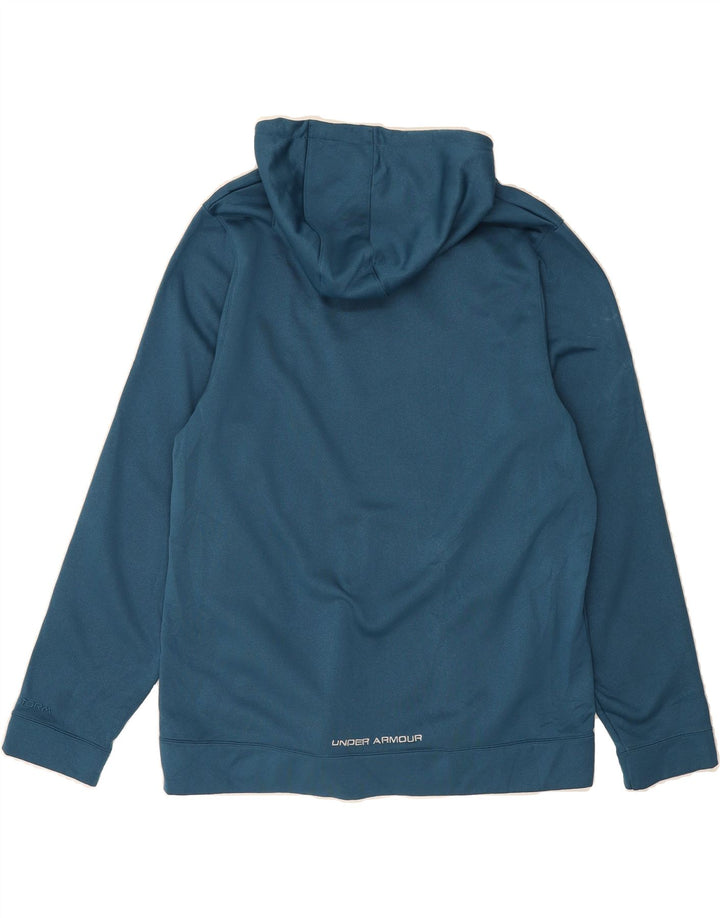 UNDER ARMOUR Mens Graphic Hoodie Jumper XL Blue Polyester Vintage Under Armour and Second-Hand Under Armour from Messina Hembry 