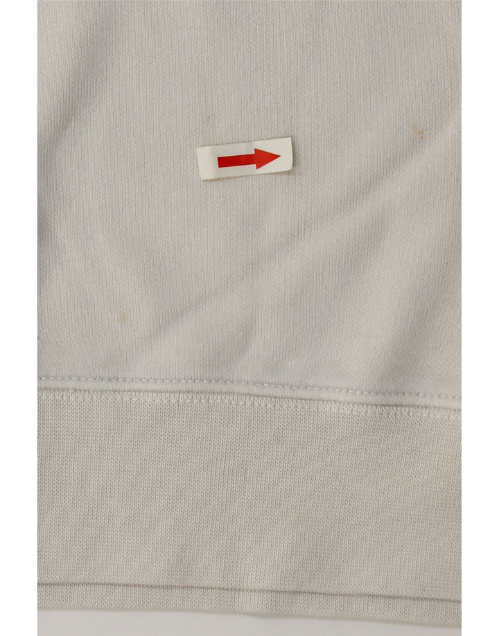 Champion Mens Graphic Hoodie Jumper Medium White Cotton