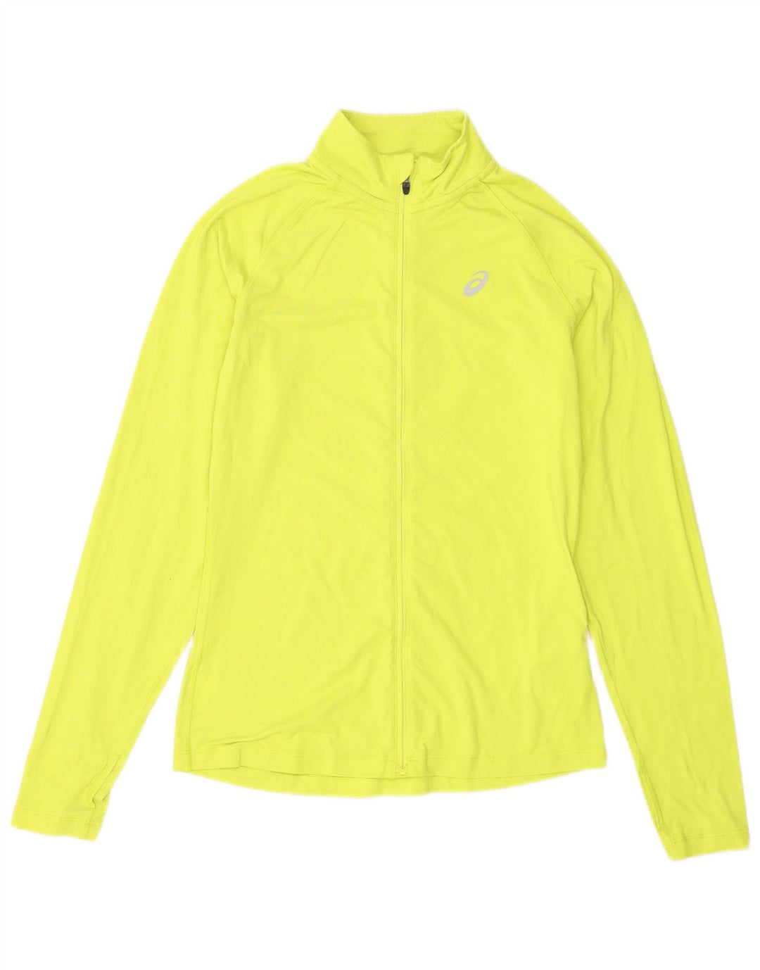 Asics Mens Tracksuit Top Jacket Small Yellow Polyester