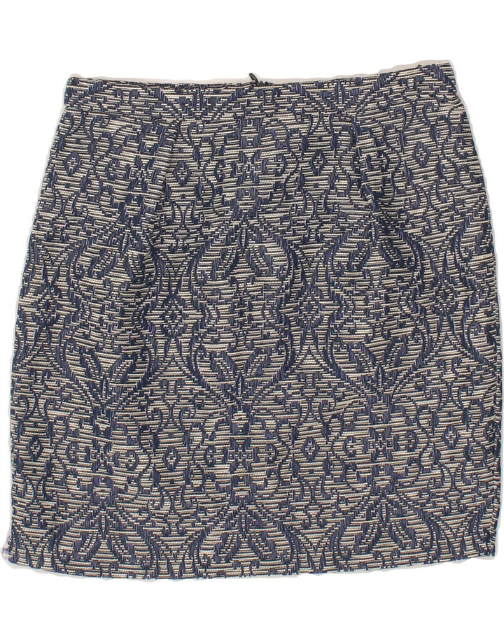 BENETTON Womens Mini Skirt UK 12 Medium W30 Blue Paisley Polyester Vintage Benetton and Second-Hand Benetton from Messina Hembry 