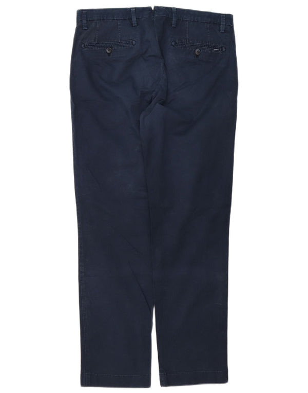 Pantaloni chino dritti da uomo Hackett W34 L32 in cotone blu navy