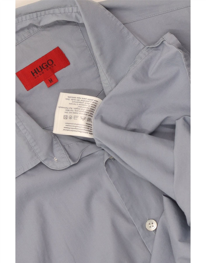 Hugo Boss Mens Shirt Medium Blue Cotton