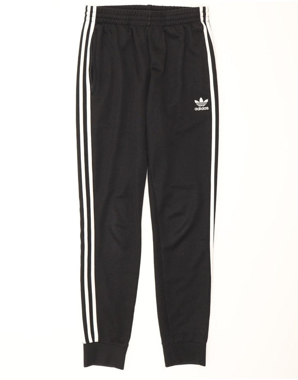 Adidas Mens Tracksuit Trousers Joggers Small Black Polyester