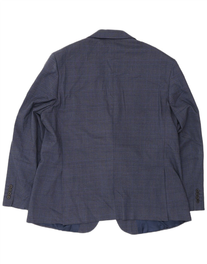 Jachetă pentru bărbați Marks & Spencer, cu 2 nasturi, UK 48 2XL Blue Houndstooth