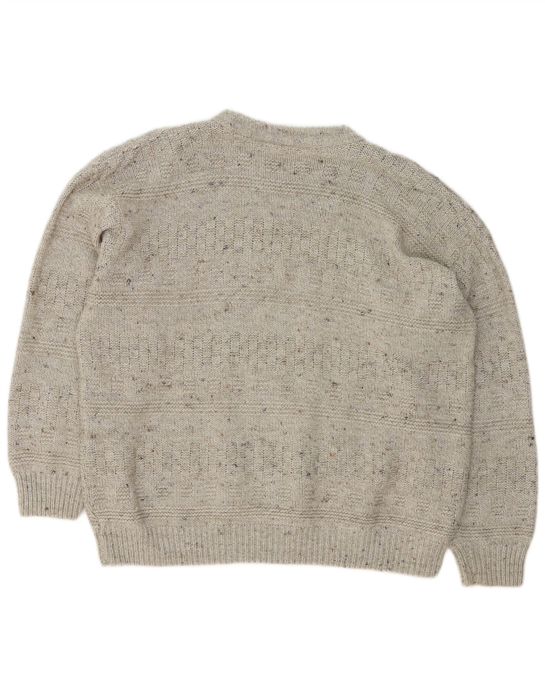 Vintage Mens Crew Neck Jumper Sweater Large Grey
