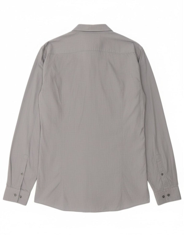 HUGO BOSS Mens Slim Fit Shirt XL Grey Check Cotton