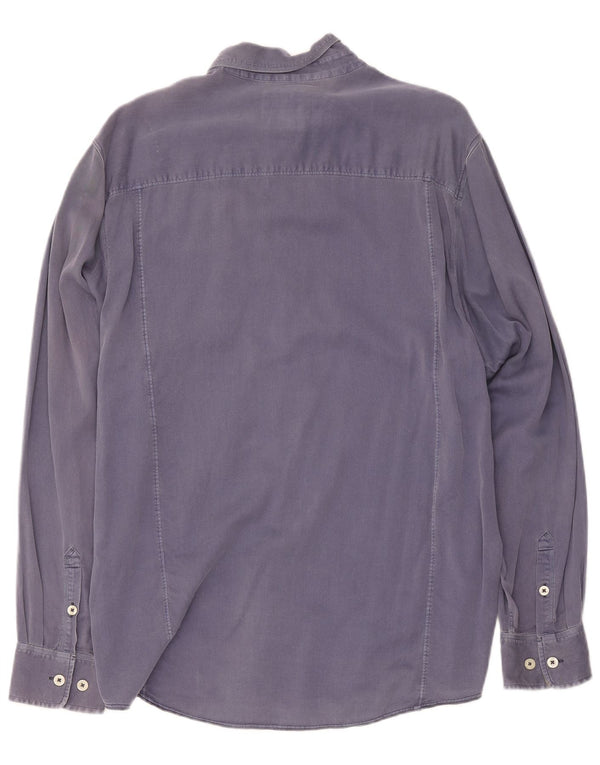 Tommy Bahama Mens Shirt Large Navy Blue Cotton