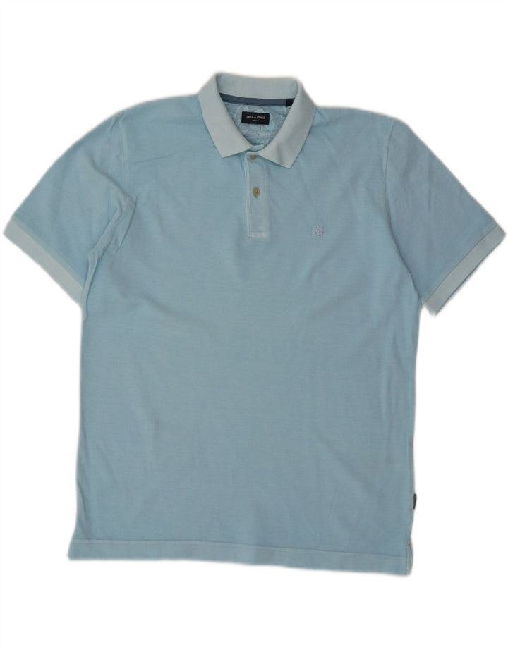 JACK & JONES Mens Polo Shirt Small Blue Cotton Vintage Jack & Jones and Second-Hand Jack & Jones from Messina Hembry 