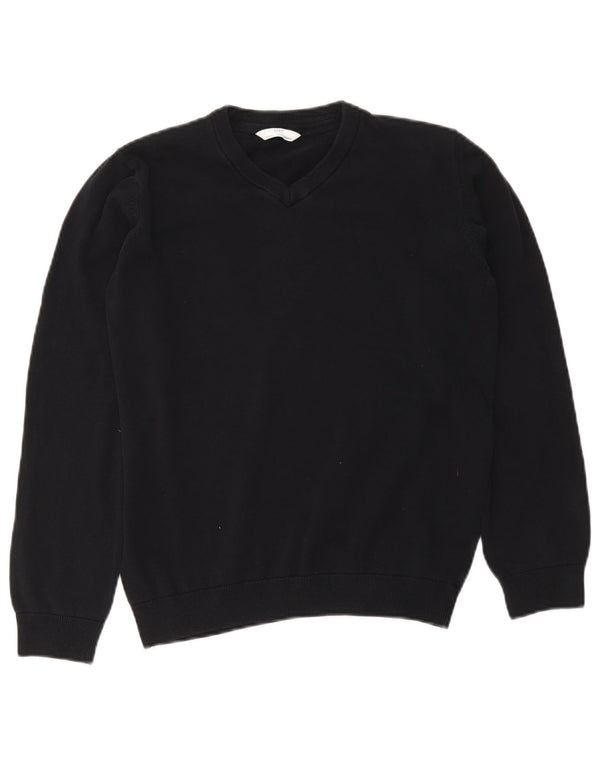 Marks & Spencer Boys sweater med V-hals 14-15 år Marineblå bomuld