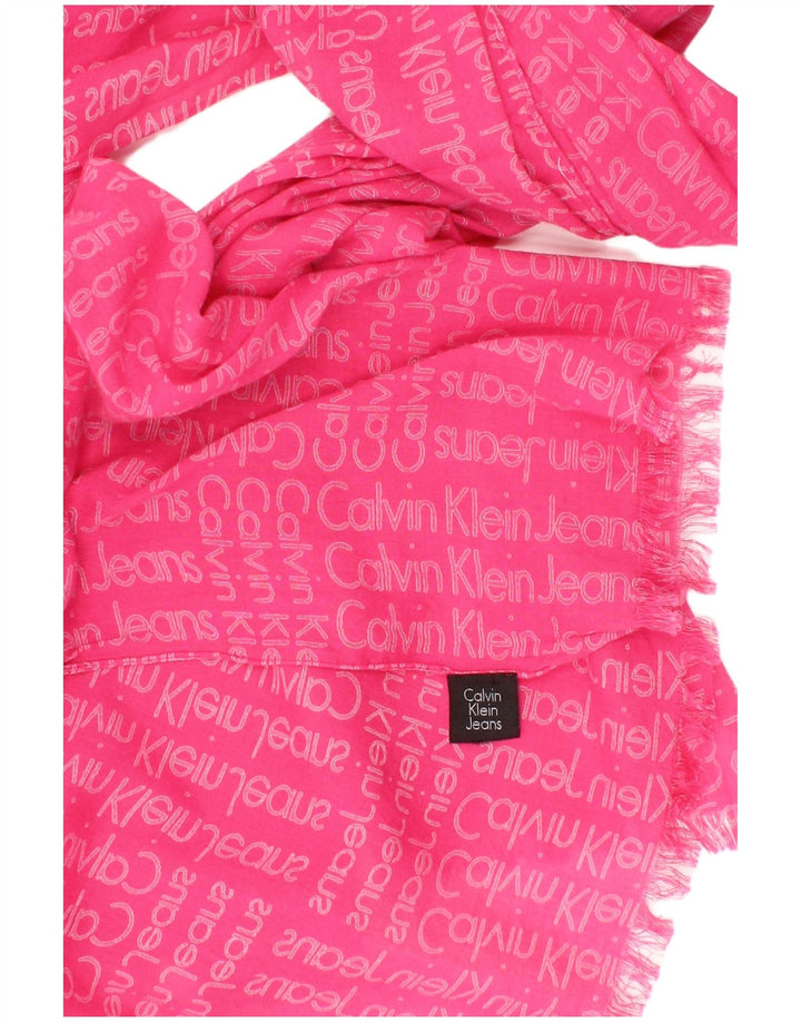 Calvin Klein Jeans Grafisk rektanglet tørklæde til kvinder One Size Pink