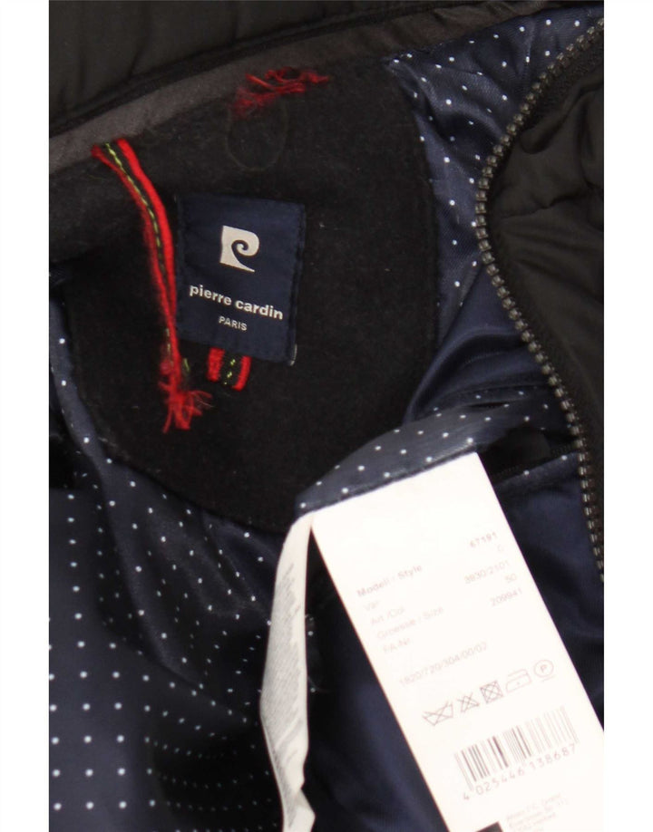 Pierre Cardin Mens Windbreaker Coat IT 50 Large Navy Blue Wool