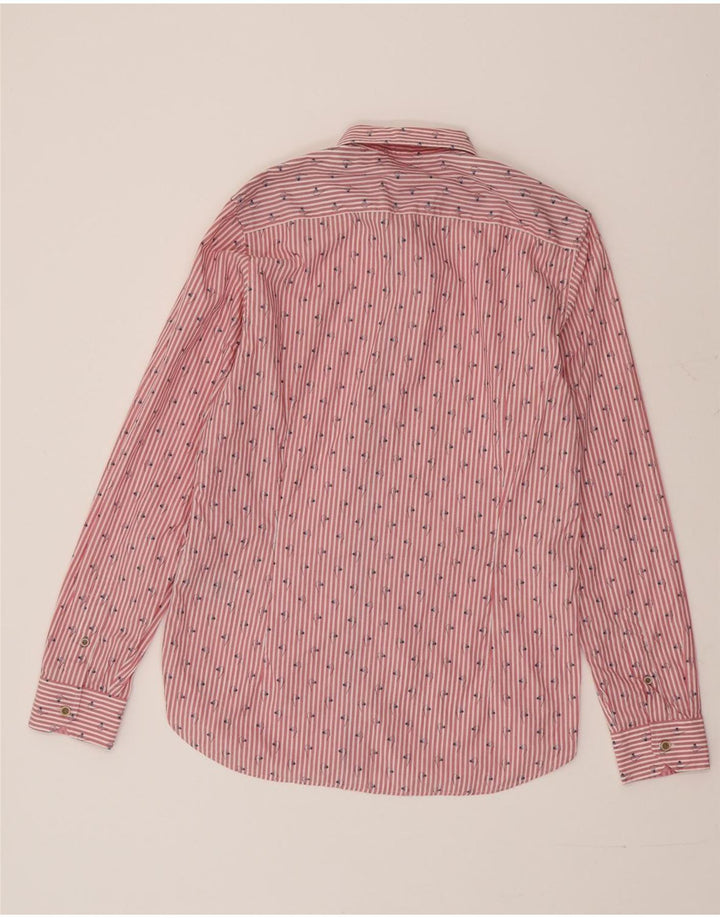 TED BAKER Herreskjorte str. 3 Medium rød nålestribet bomuld