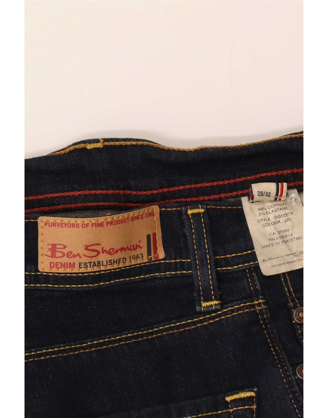 Ben Sherman Womens Bootcut Jeans W28 L32 Navy Blue Cotton
