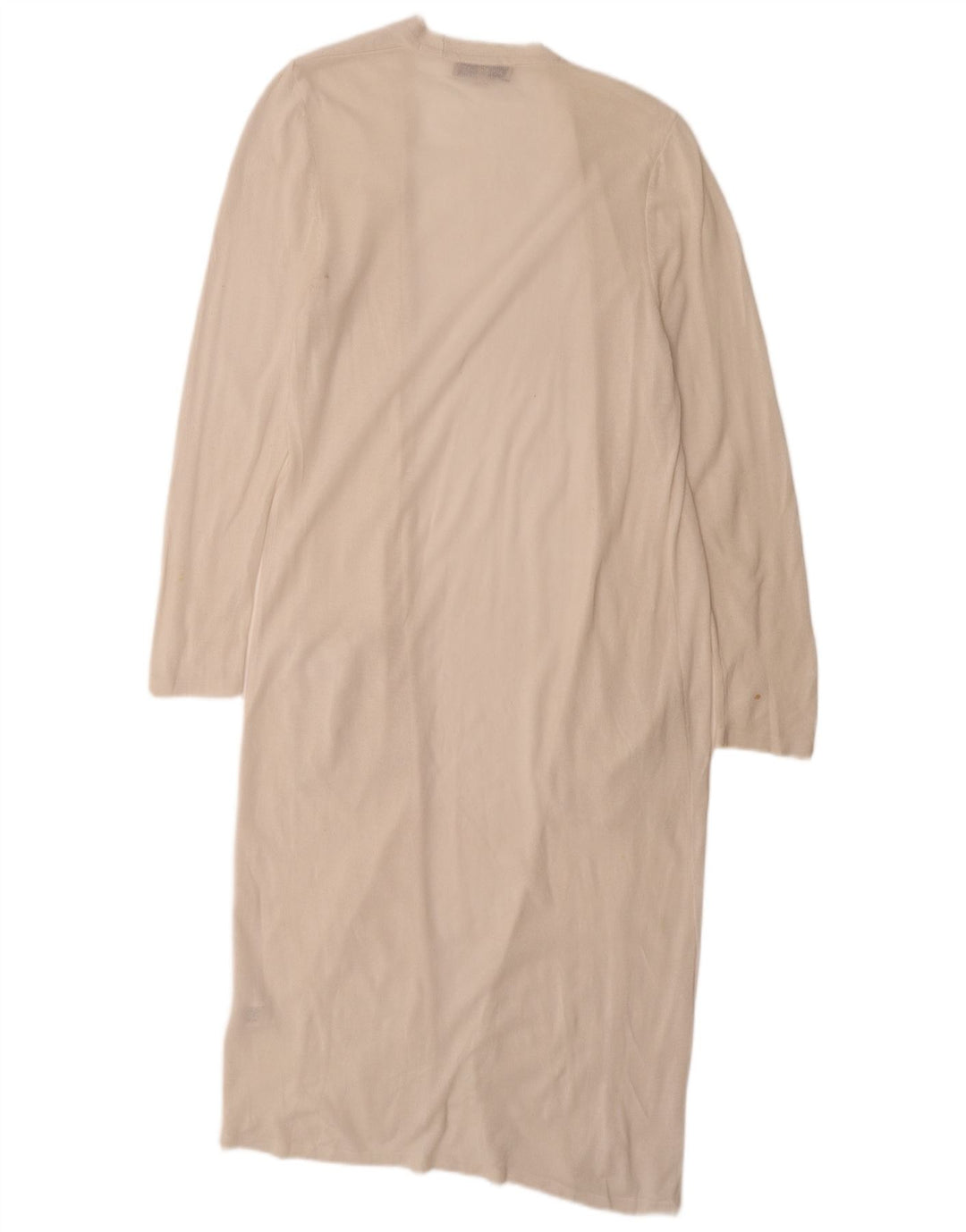 Marks & Spencer Womens Longline Cardigan Sweater UK 14 Medium Off White