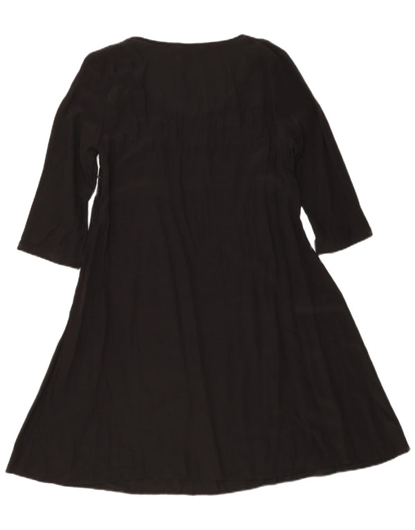 Kookai Womens Long Sleeve A-Line Dress UK 12 Medium Black