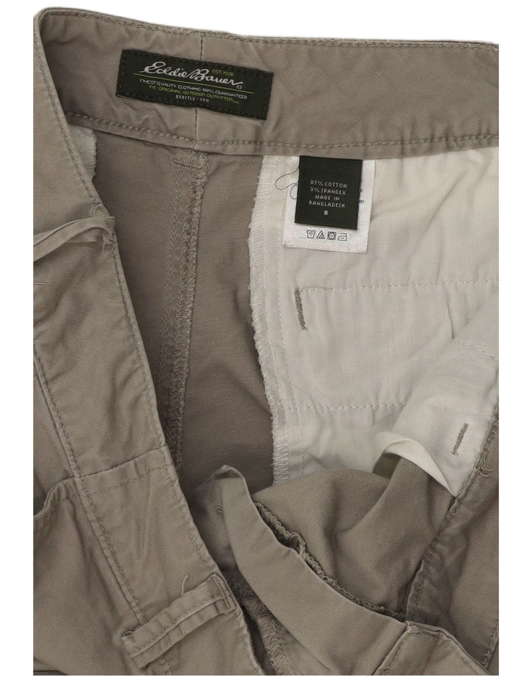 EDDIE BAUER Womens Straight Cropped Trousers US 8 Medium W32 L23 Grey