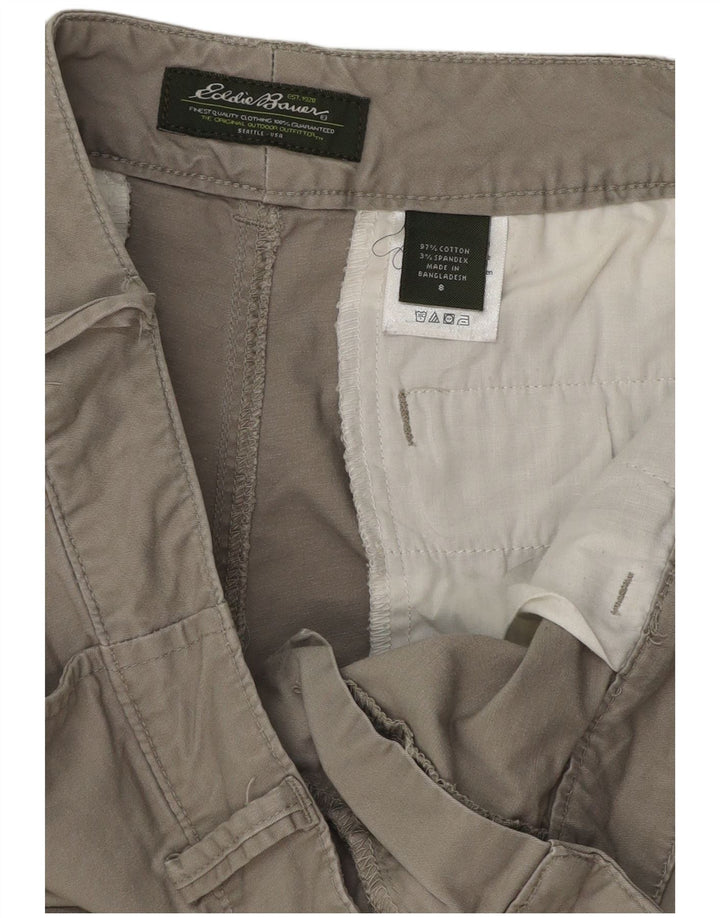 EDDIE BAUER Womens Straight Cropped Trousers US 8 Medium W32 L23 Grey