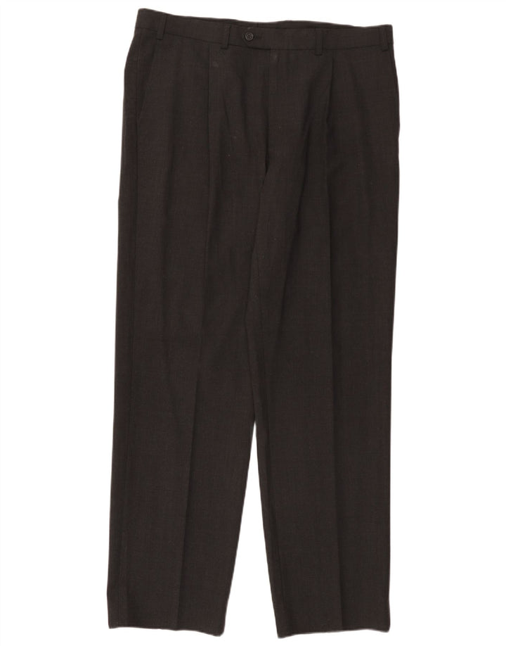 Marks & Spencer Ανδρικό παντελόνι με καρφωτό κοστούμι W36 L31 Γκρι πολυεστέρας