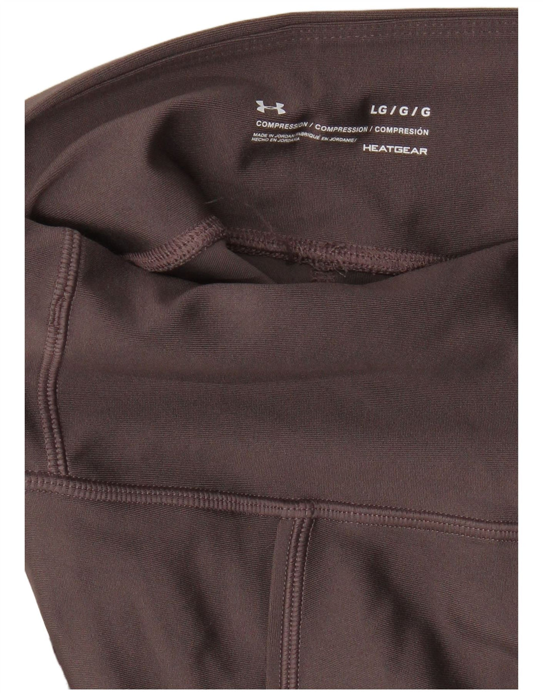 Under Armour Womens Leggings UK 16 Large Brown Colourblock