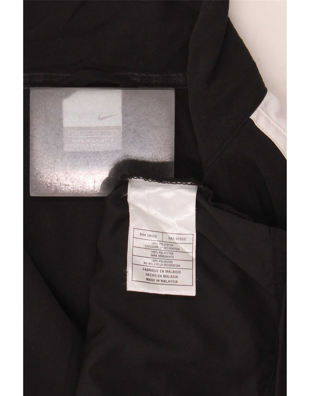 Nike Veste de survêtement pour femme US 12/14 Large Noir Colorblock Polyester
