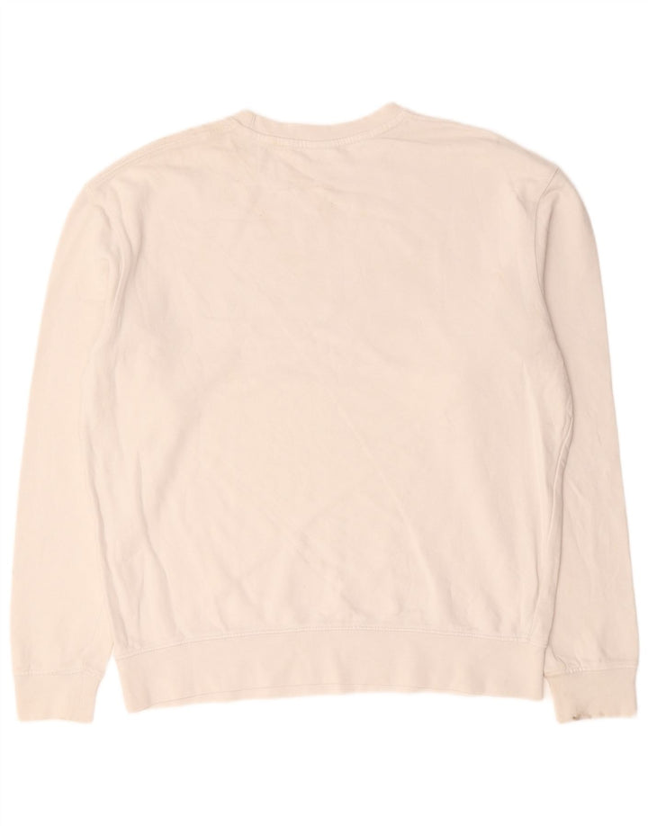 Zara Mens Sweatshirt Jumper Large White Colourblock Cotton