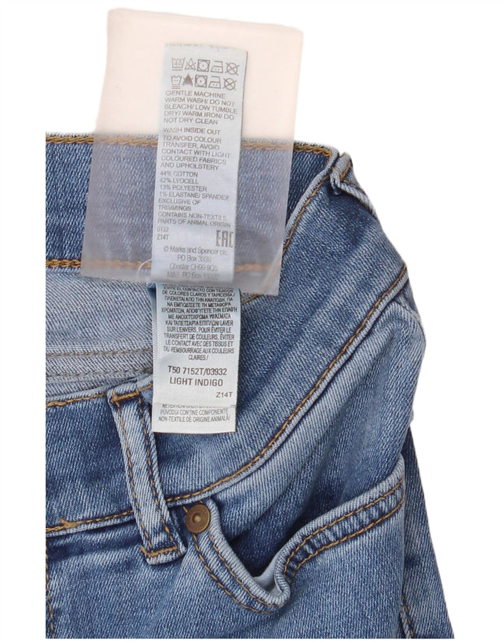 Marks & Spencer Womens Autograph Flared Jeans UK 10 Small W26 L30 Blue