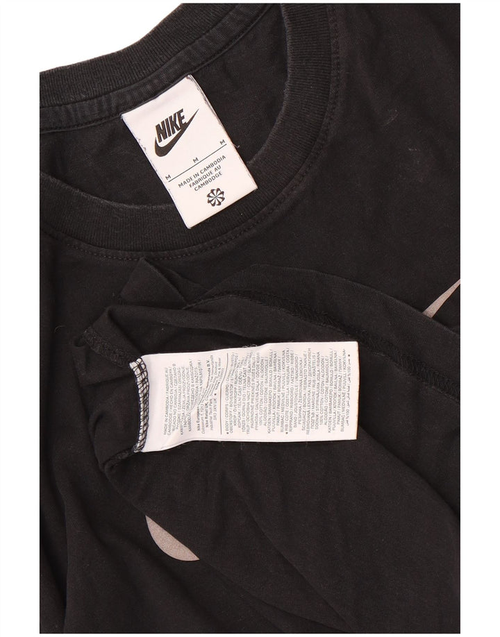 Nike Mens Graphic T-Shirt Top Medium Black Colourblock Cotton