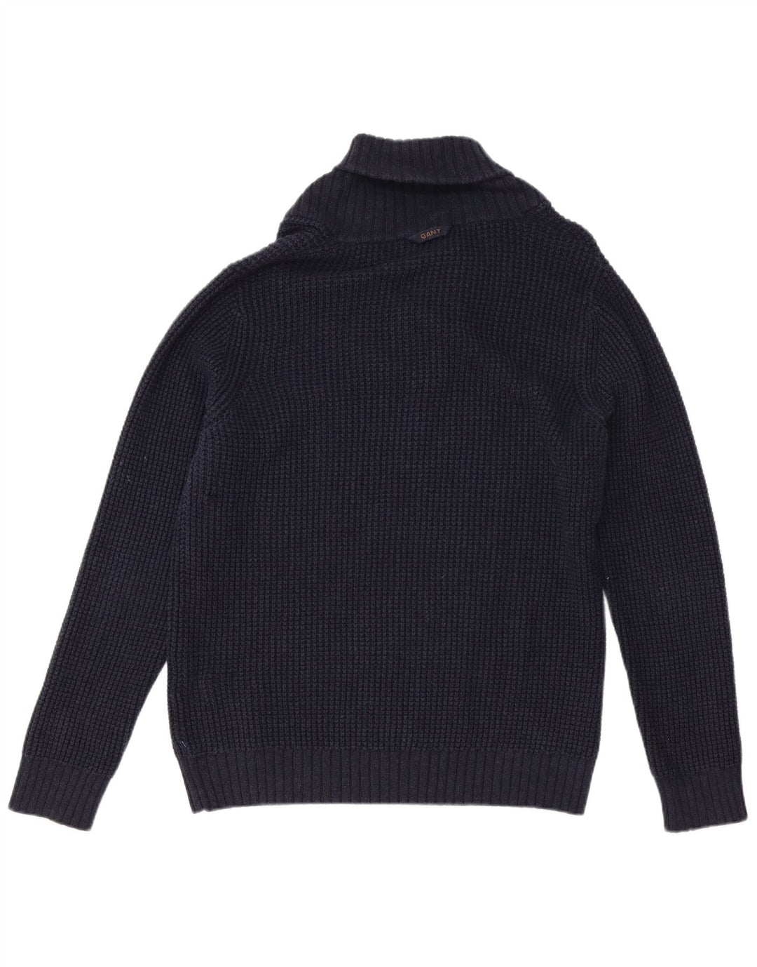 Gant Maglione da uomo con collo a scialle in cotone medio blu navy