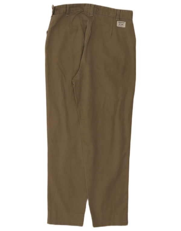 Lee Womens tilspidsede cropped bukser W29 L25 Khaki Bomuld