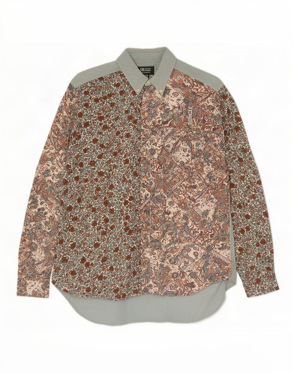 Verte Vallee Camisa de pana para hombre Mediana Multicolor Floral