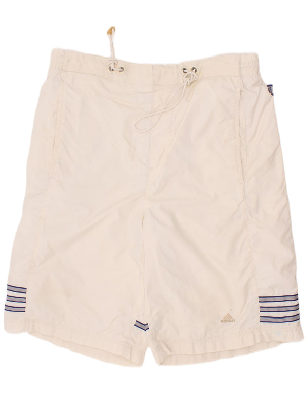 Pantaloncini da bagno Adidas da bambino 13-14 anni in poliestere a righe bianche