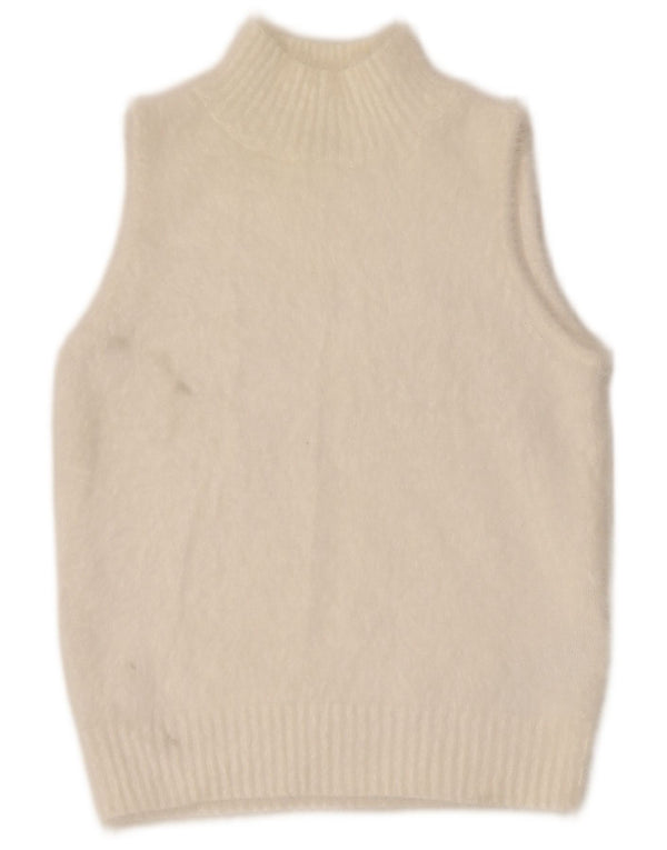 Guess Womens Vest Tank Top UK 12 Medium White Polyamide
