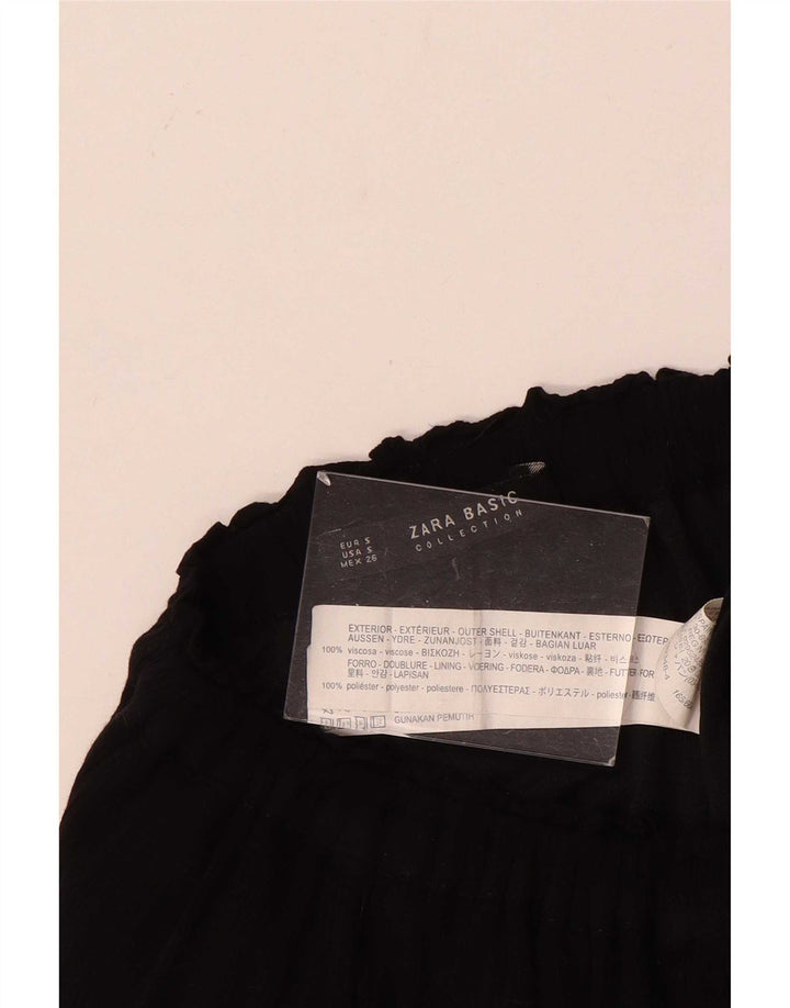Gonna lunga a strati Zara da donna piccola W26 viscosa nera