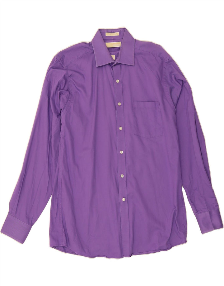MICHAEL KORS Mens Regular Fit Shirt Size 15 1/2 Medium Purple Cotton Vintage Michael Kors and Second-Hand Michael Kors from Messina Hembry 