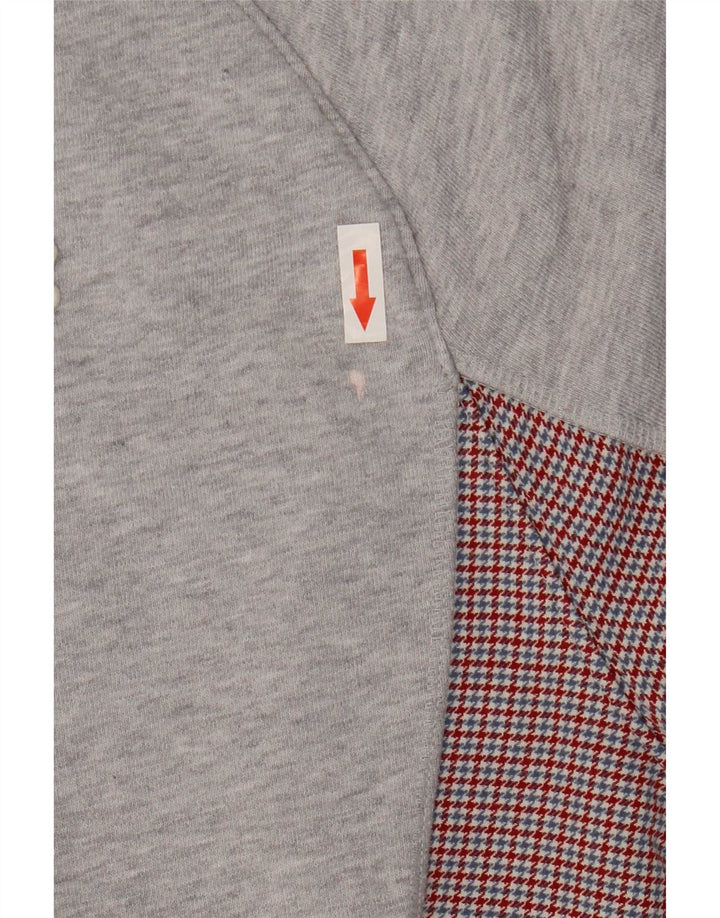 Lacoste moletom feminino oversized tamanho 34 pequeno cinza houndstooth