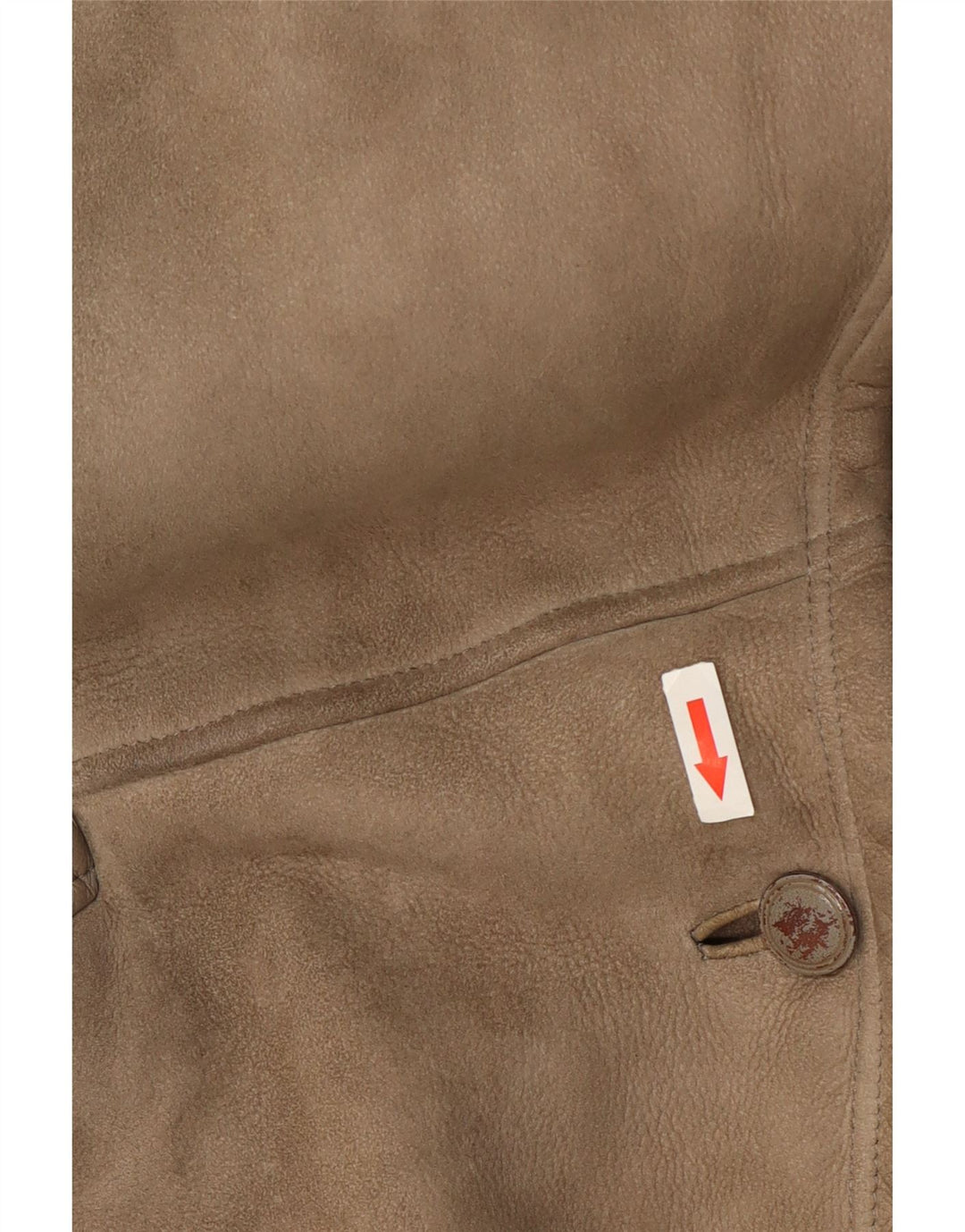Genny Womens Shearling Jacket US 6 Medium Grey Læder