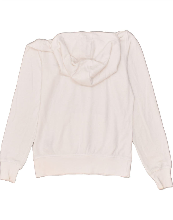 CHAMPION Womens Graphic Hoodie Jumper UK 10 Small White Cotton | Vintage Champion | Thrift | Second-Hand Champion | Used Clothing | Messina Hembry 