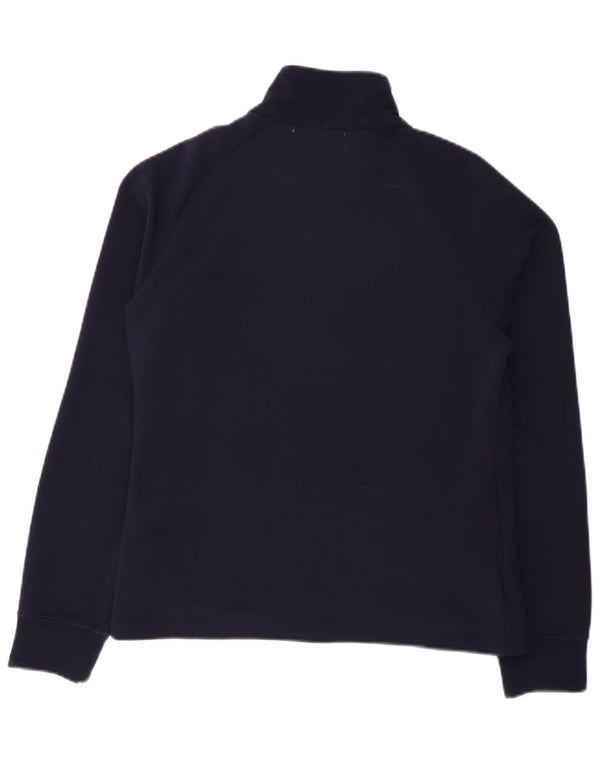 Kappa Womens Tracksuit Top Jacket UK 16 Large Navy Blue Polyester