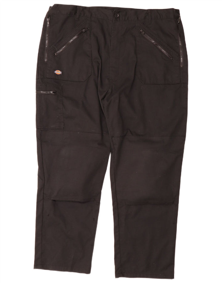 Dickies Mens Straight Cargo Trousers W44 L29 Black Polyester
