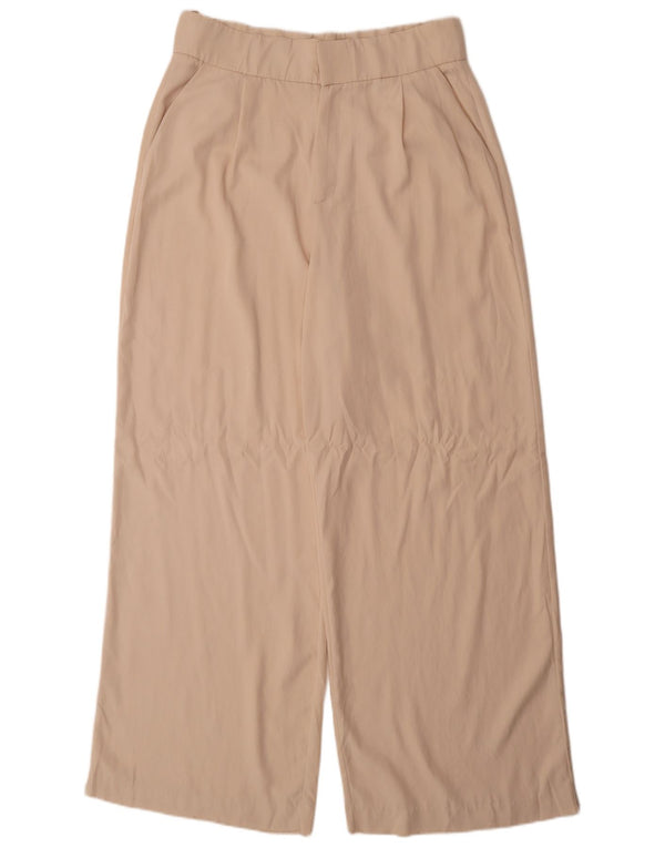 Zara ženske chino hlače visokog struka širokih nogavica XL W32 L32 bež liocel
