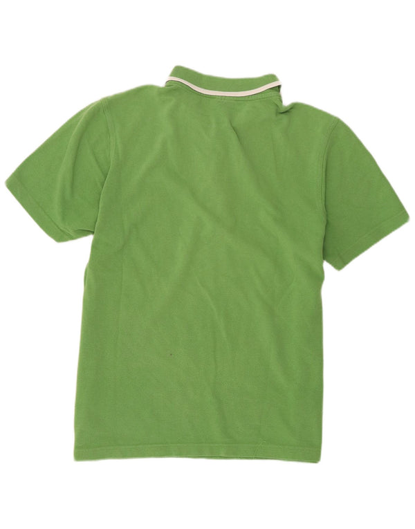 Polo Adidas da uomo in cotone a righe grandi verdi