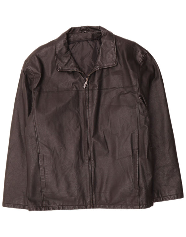 Giacca in pelle da uomo Angelo Litrico UK 42 XL Nera