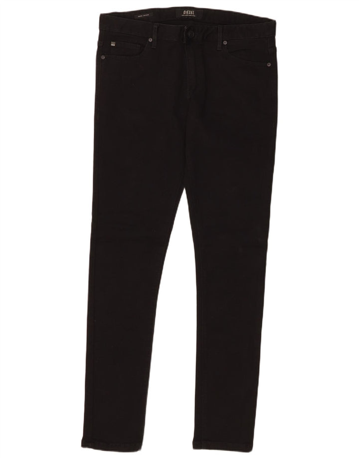 Diesel Mens Slim Jeans W32 L32 Black Cotton