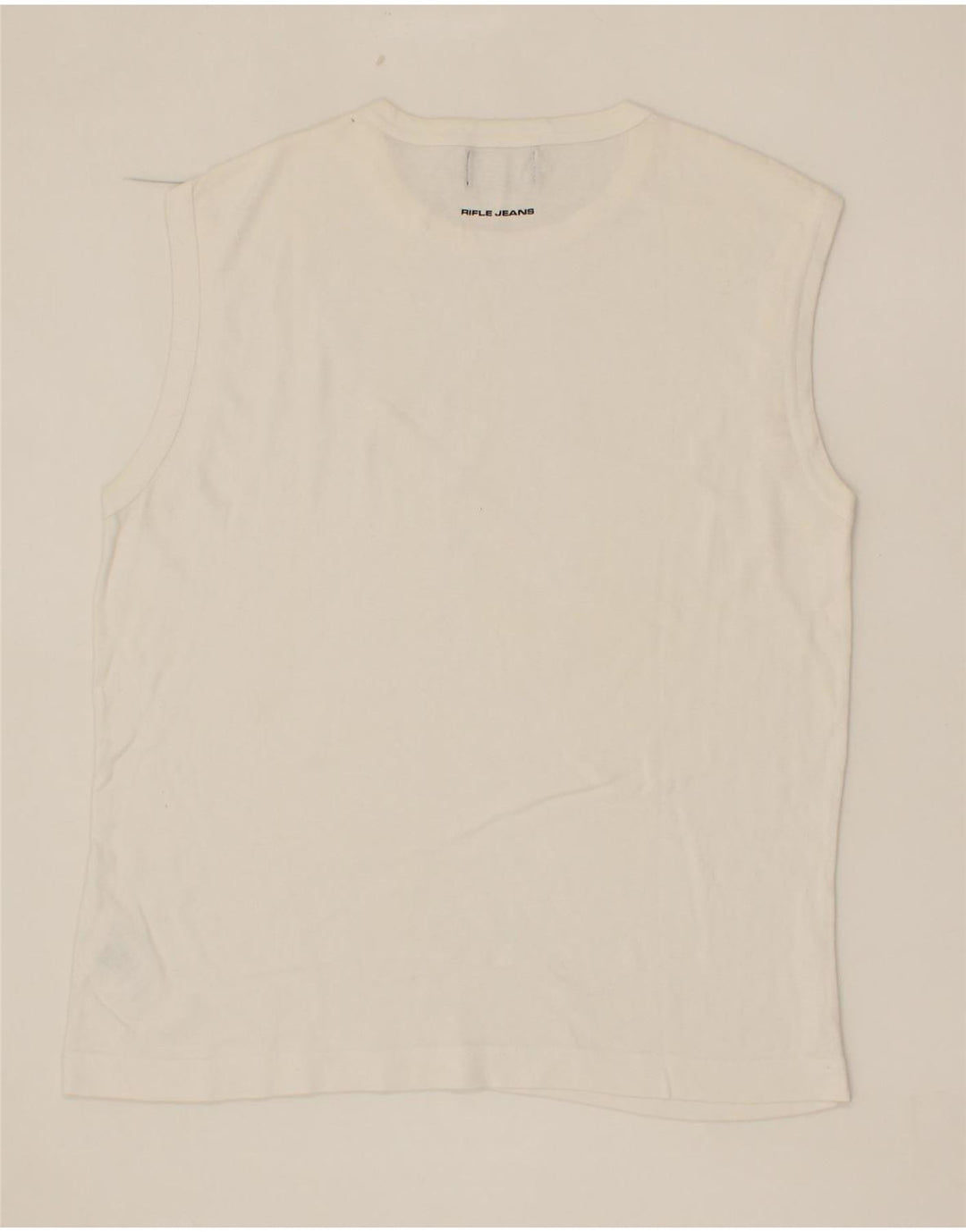 RIFLE Womens Vest Top UK 14 Medium White Cotton Vintage Rifle and Second-Hand Rifle from Messina Hembry 