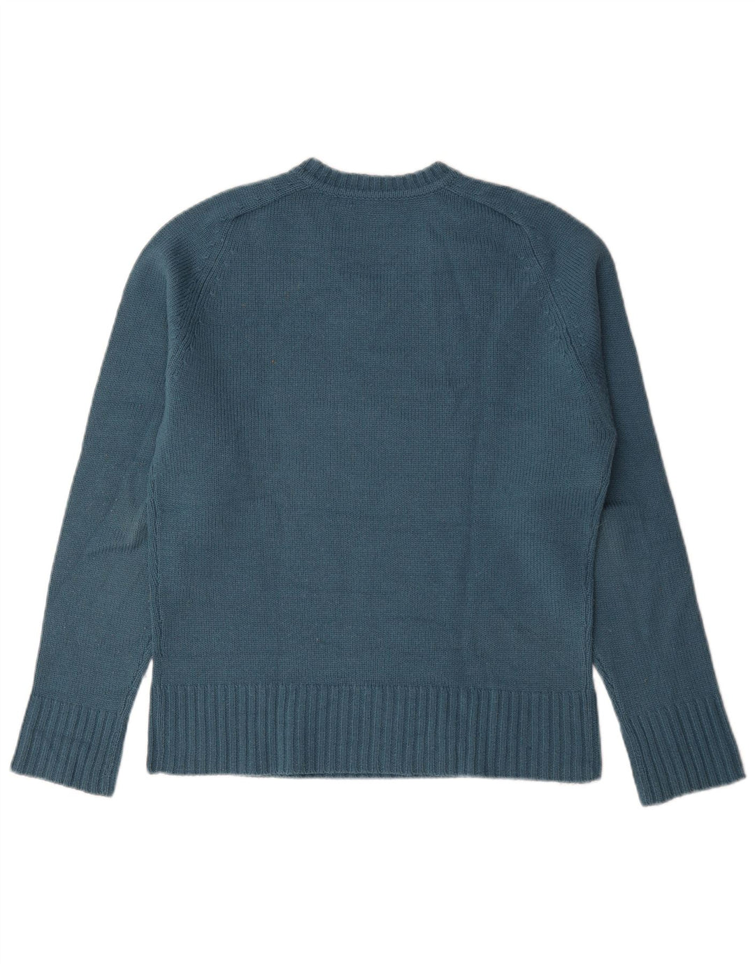 Zara Mens V-Neck Jumper Sweater Large Blue Acrylic