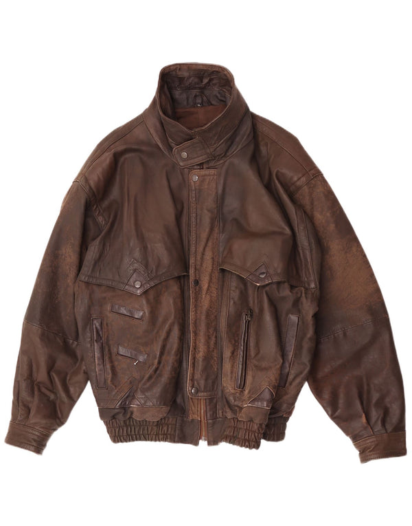 Vintage Herren Lederjacke UK 42 XL Braun