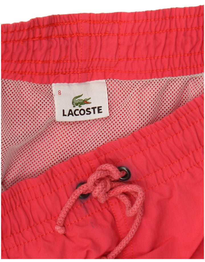 Lacoste Mens Swimming Shorts Size 8 3XL Red Polyamide